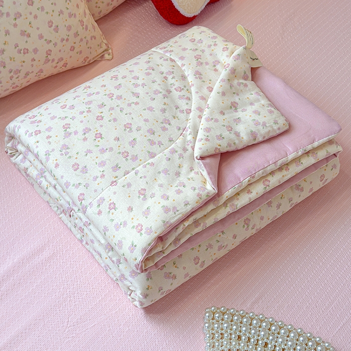 老帅的工厂店 2026新款A类全棉双层纱大豆纤维夏被 樱花限定