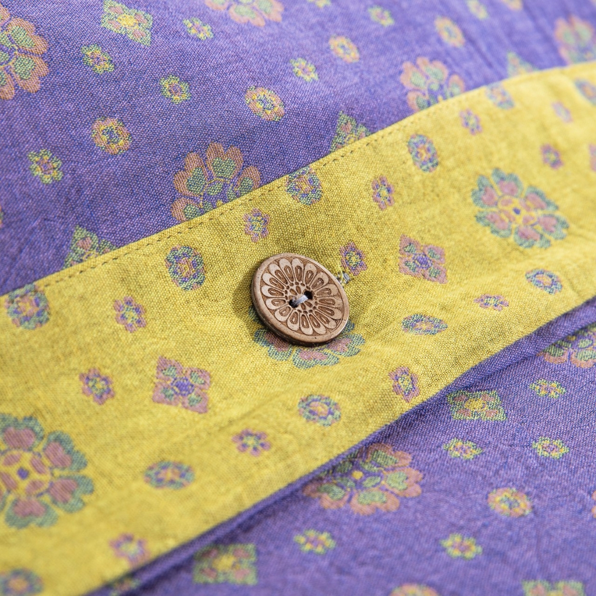 91家纺网 家纺一手货源 找家纺 （总）仰望棉麻双层纱供应链 2026新款星语全棉纯棉色织提花纽扣款四件套