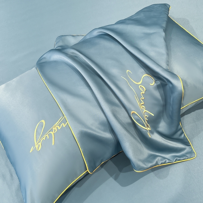 91家纺网 家纺一手货源 找家纺 （总）云恋家纺 2026轻奢夏季水洗冰丝枕套一对装家用夏天枕头套单双人枕芯内胆套凉感