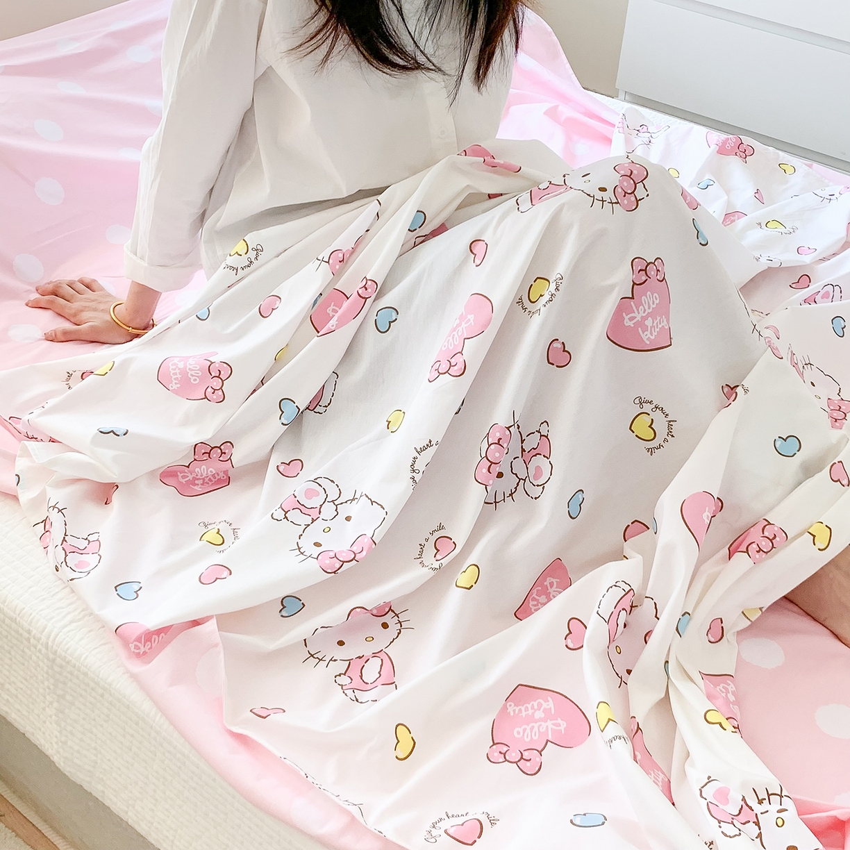 91家纺网 家纺一手货源 找家纺 （总）玉元坊 2026新款三丽鸥正版授权儿童卡通全棉纯棉旅行隔脏睡袋火车出行睡袋