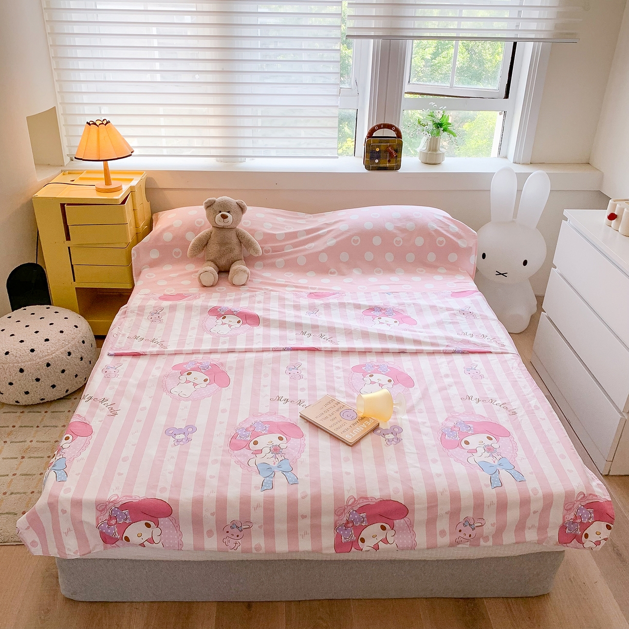 91家纺网 家纺一手货源 找家纺 （总）玉元坊 2026新款三丽鸥正版授权儿童卡通全棉纯棉旅行隔脏睡袋火车出行睡袋