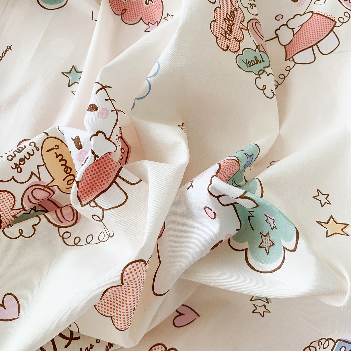 91家纺网 家纺一手货源 找家纺 玉元坊 2026新款三丽鸥正版授权儿童卡通全棉纯棉旅行隔脏睡袋火车出行睡袋 甜心kt