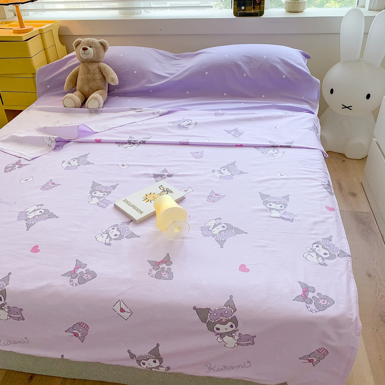 91家纺网 家纺一手货源 找家纺 玉元坊 2026新款三丽鸥正版授权儿童卡通全棉纯棉旅行隔脏睡袋火车出行睡袋 库洛米宝贝