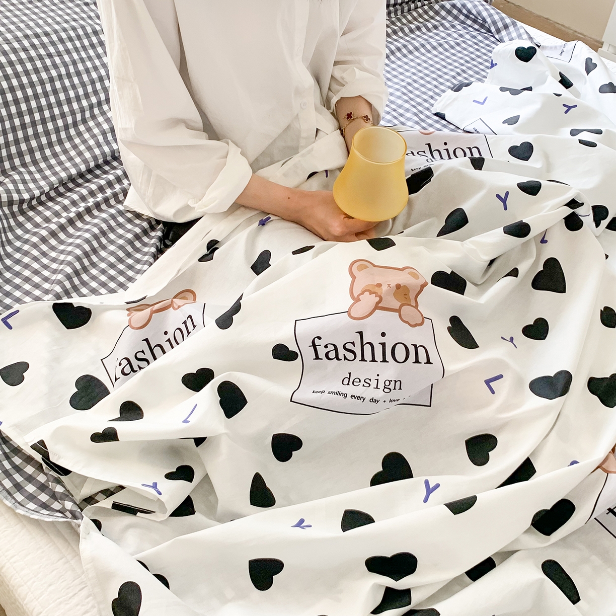 91家纺网 家纺一手货源 找家纺 玉元坊 2026新款三丽鸥正版授权儿童卡通全棉纯棉旅行隔脏睡袋火车出行睡袋 爱心小熊