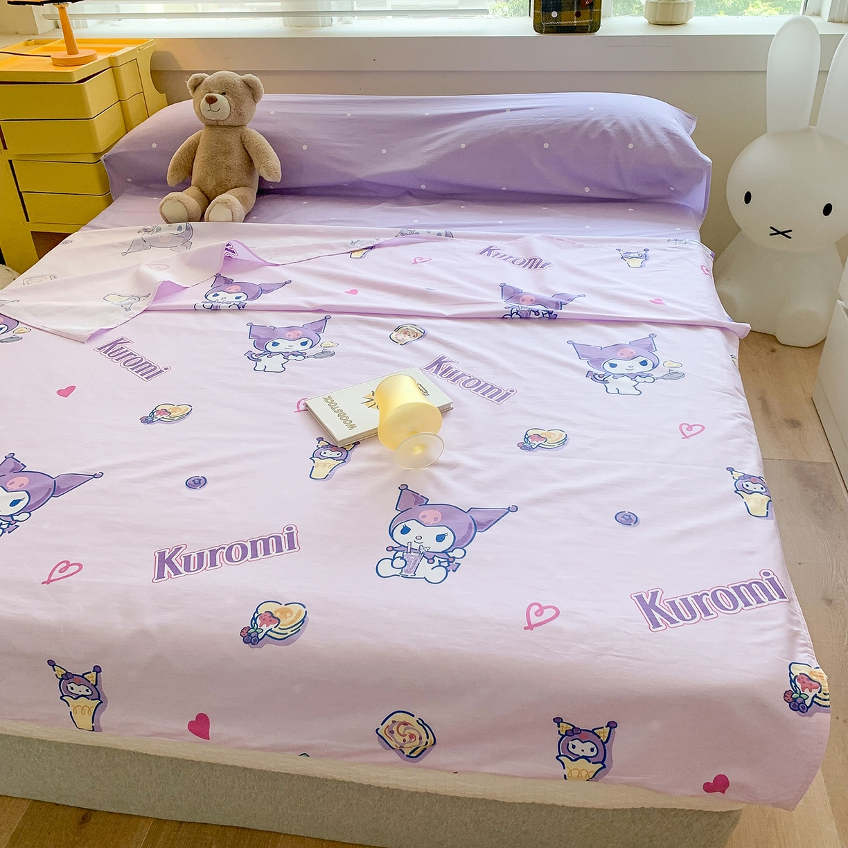 91家纺网 家纺一手货源 找家纺 玉元坊 2026新款三丽鸥正版授权儿童卡通全棉纯棉旅行隔脏睡袋火车出行睡袋 甜甜库洛米