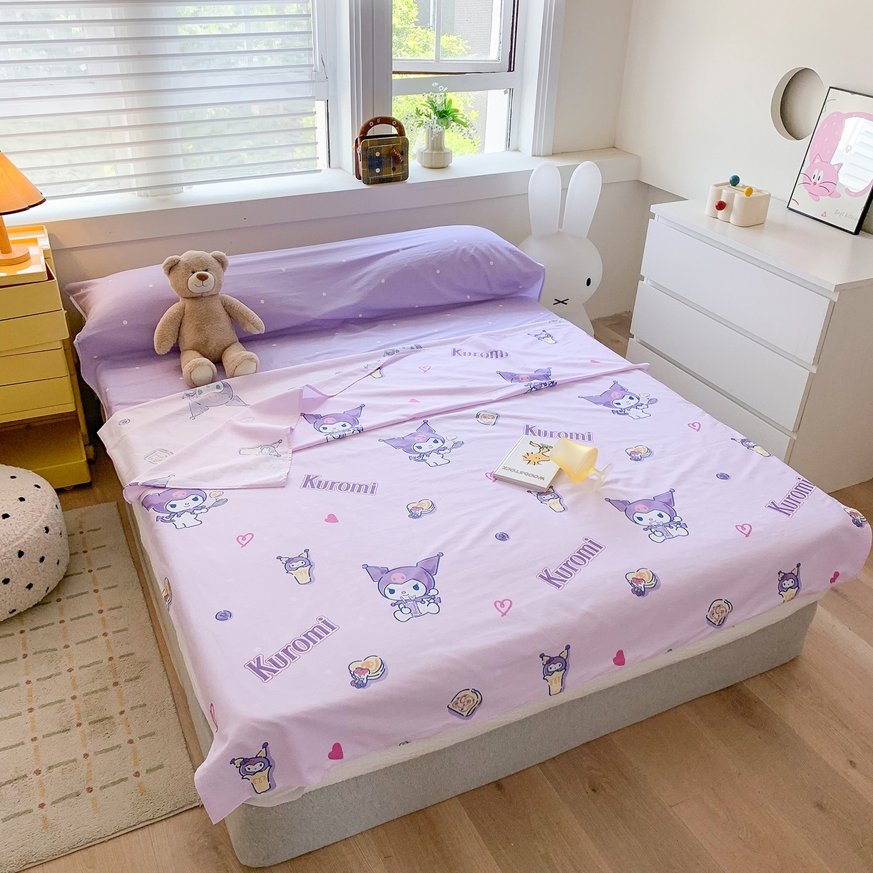 91家纺网 家纺一手货源 找家纺 玉元坊 2026新款三丽鸥正版授权儿童卡通全棉纯棉旅行隔脏睡袋火车出行睡袋 甜甜库洛米