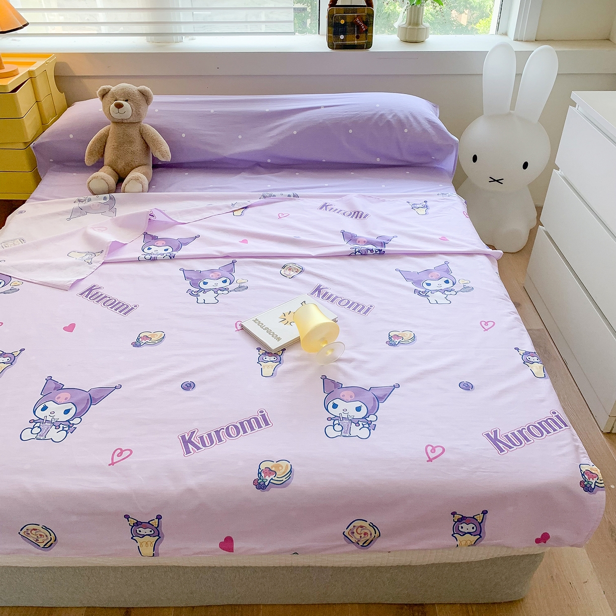 91家纺网 家纺一手货源 找家纺 玉元坊 2026新款三丽鸥正版授权儿童卡通全棉纯棉旅行隔脏睡袋火车出行睡袋 甜甜库洛米