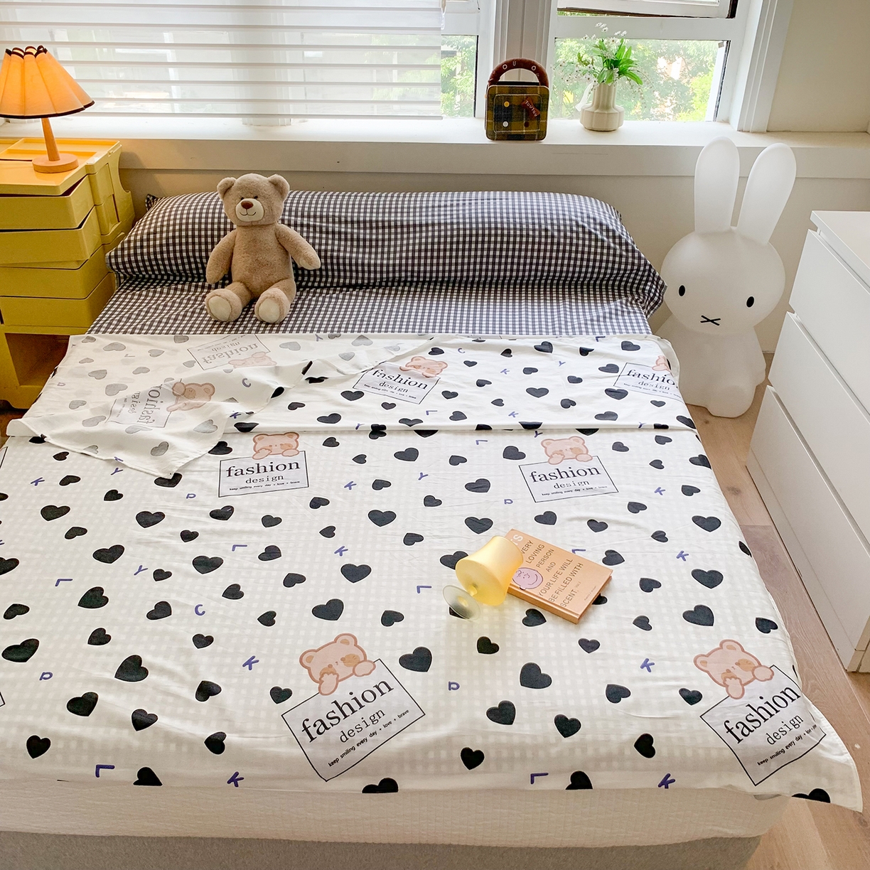 91家纺网 家纺一手货源 找家纺 玉元坊 2026新款三丽鸥正版授权儿童卡通全棉纯棉旅行隔脏睡袋火车出行睡袋 爱心小熊