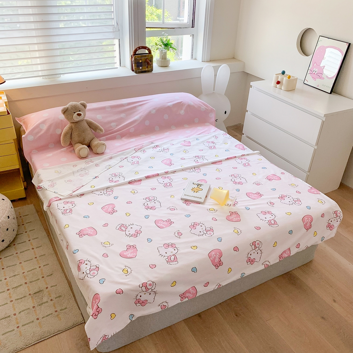 91家纺网 家纺一手货源 找家纺 玉元坊 2026新款三丽鸥正版授权儿童卡通全棉纯棉旅行隔脏睡袋火车出行睡袋 公主kt