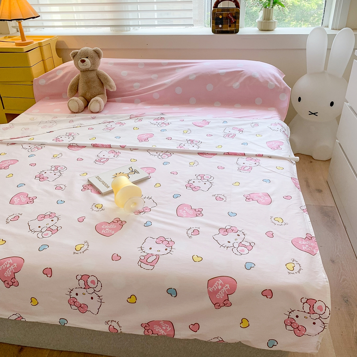 91家纺网 家纺一手货源 找家纺 玉元坊 2026新款三丽鸥正版授权儿童卡通全棉纯棉旅行隔脏睡袋火车出行睡袋 公主kt