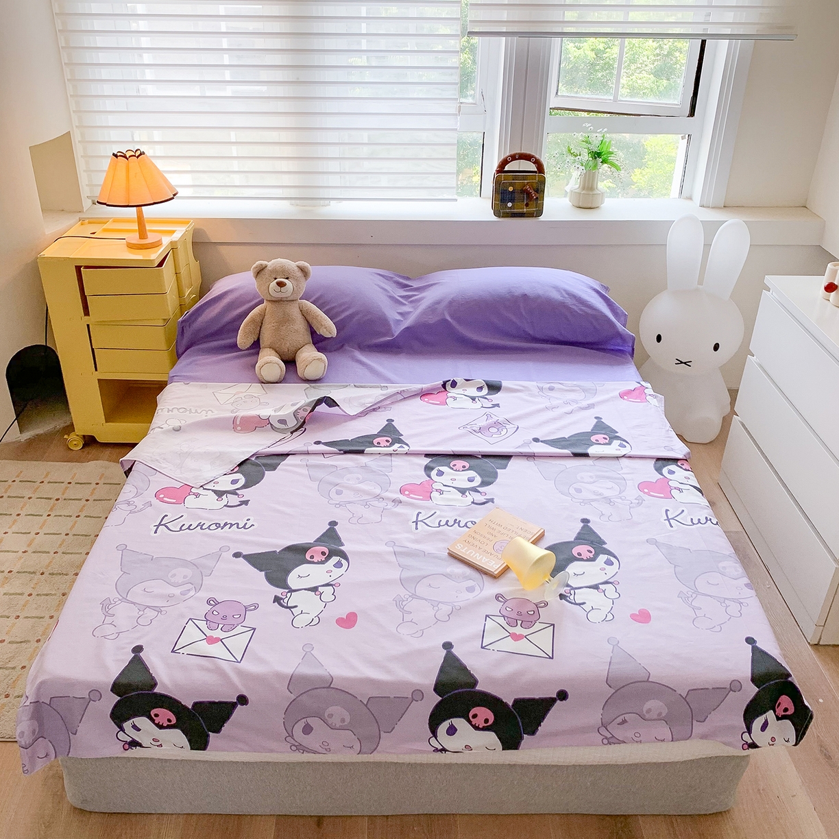 玉元坊 2026新款三丽鸥正版授权儿童卡通全棉纯棉旅行隔脏睡袋火车出行睡袋 库洛米