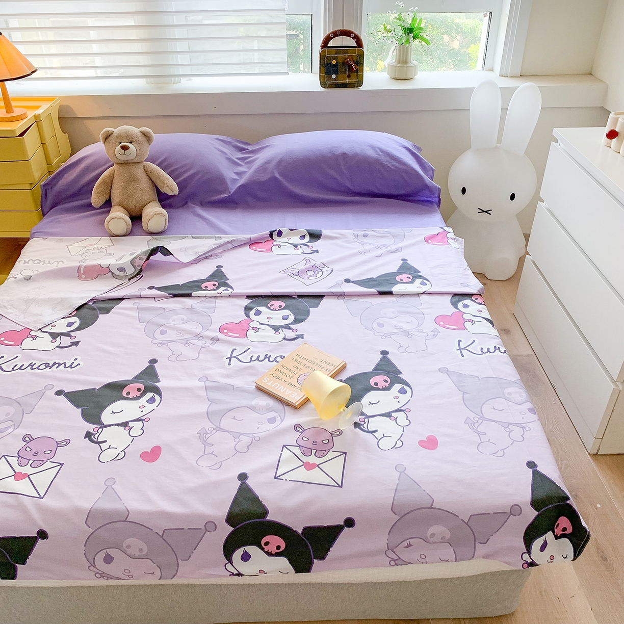 91家纺网 家纺一手货源 找家纺 玉元坊 2026新款三丽鸥正版授权儿童卡通全棉纯棉旅行隔脏睡袋火车出行睡袋 库洛米