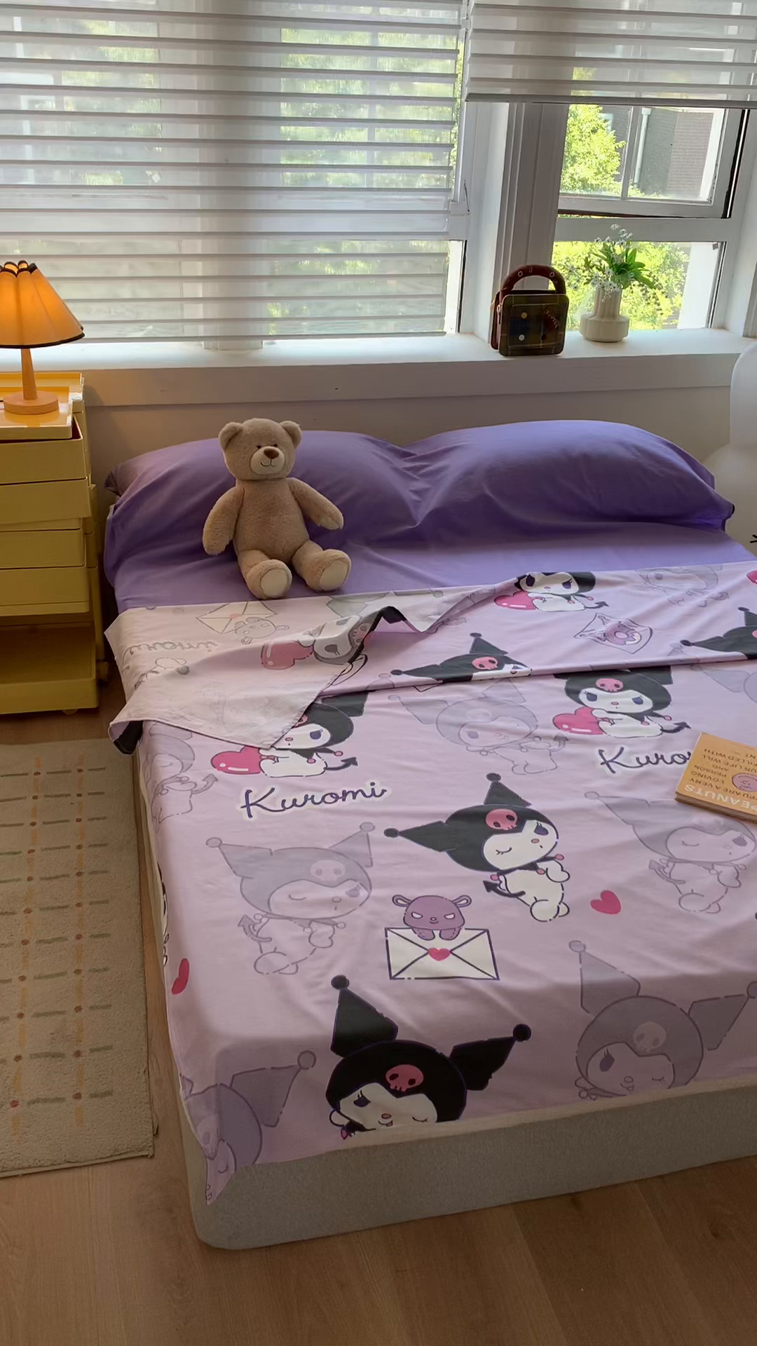 91家纺网 家纺一手货源 找家纺 玉元坊 2026新款三丽鸥正版授权儿童卡通全棉纯棉旅行隔脏睡袋火车出行睡袋 库洛米