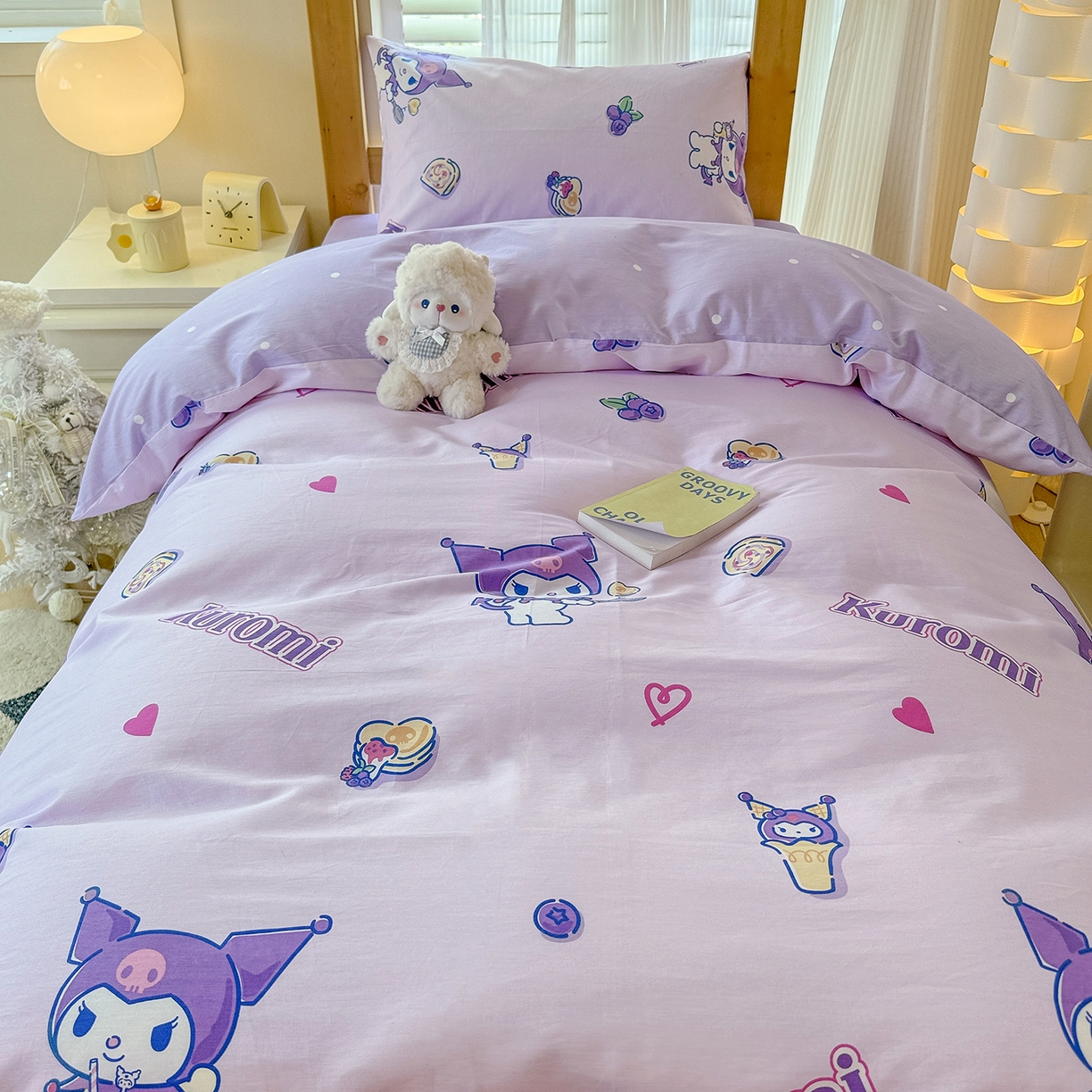 91家纺网 家纺一手货源 找家纺 （总）玉元坊 2026新款三丽鸥正版库洛米美乐蒂凯蒂猫全棉纯棉0.9m学生宿舍床三件套基础款