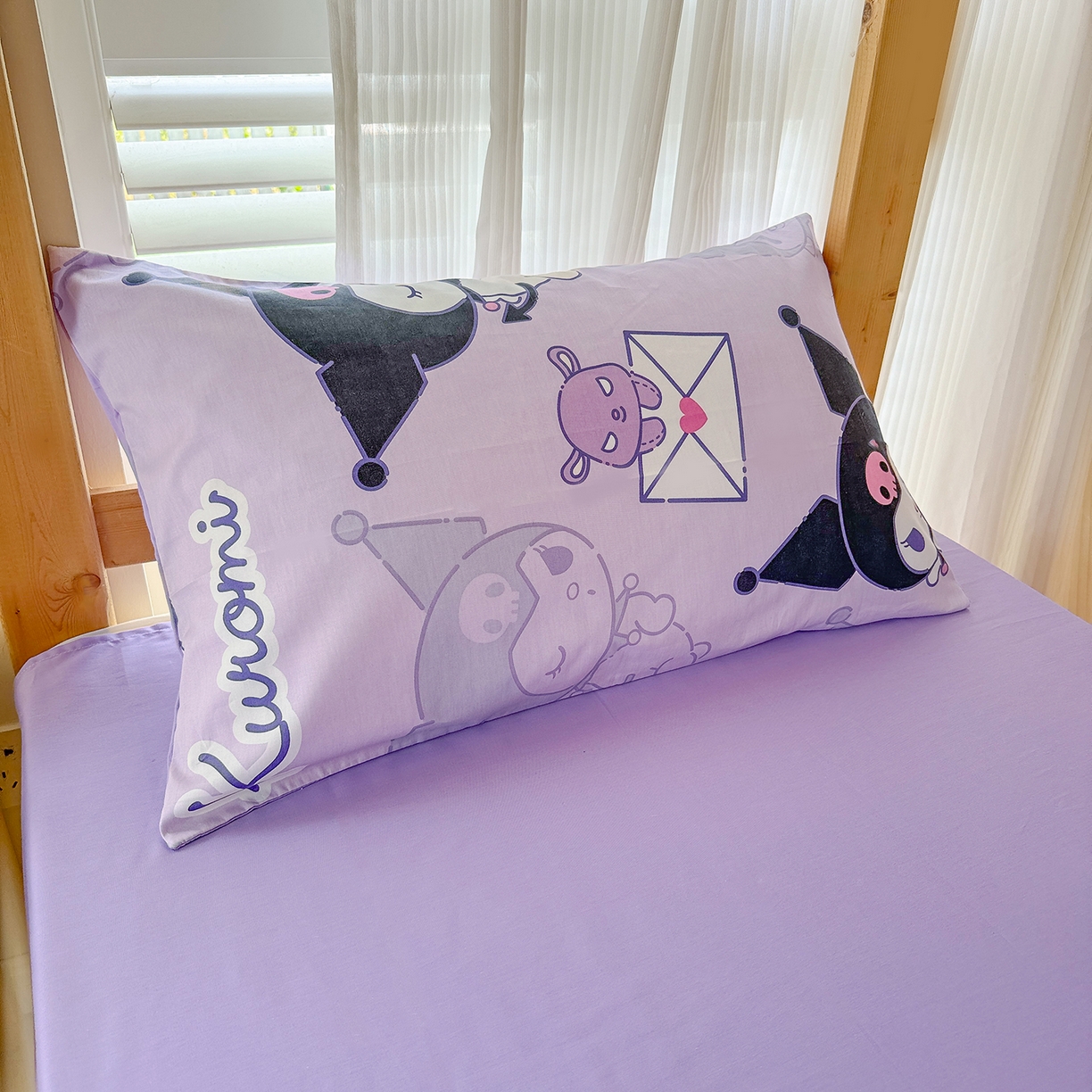 91家纺网 家纺一手货源 找家纺 玉元坊 2026新款三丽鸥正版库洛米美乐蒂凯蒂猫全棉纯棉0.9m学生宿舍床三件套基础款 库洛米