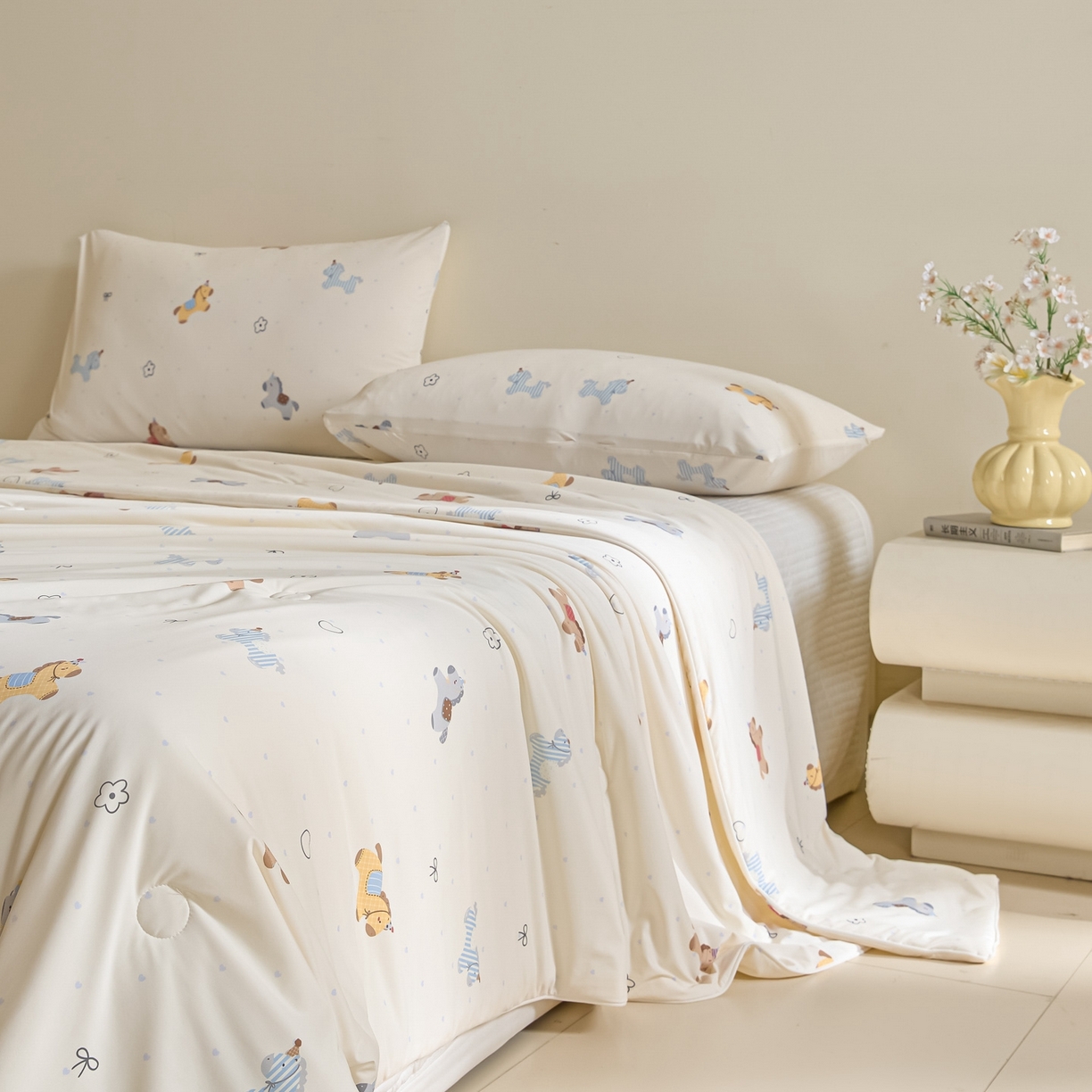 91家纺网 家纺一手货源 找家纺 （总）一加一 2026新款A类凉感冰皮印花冰蚕被夏被夏凉被空调被