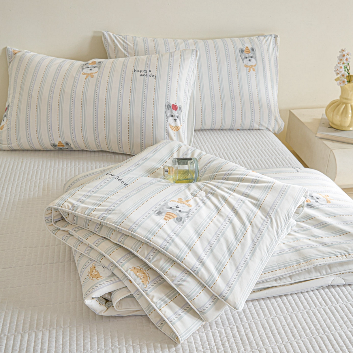 91家纺网 家纺一手货源 找家纺 （总）一加一 2026新款A类凉感冰皮印花冰蚕被夏被夏凉被空调被