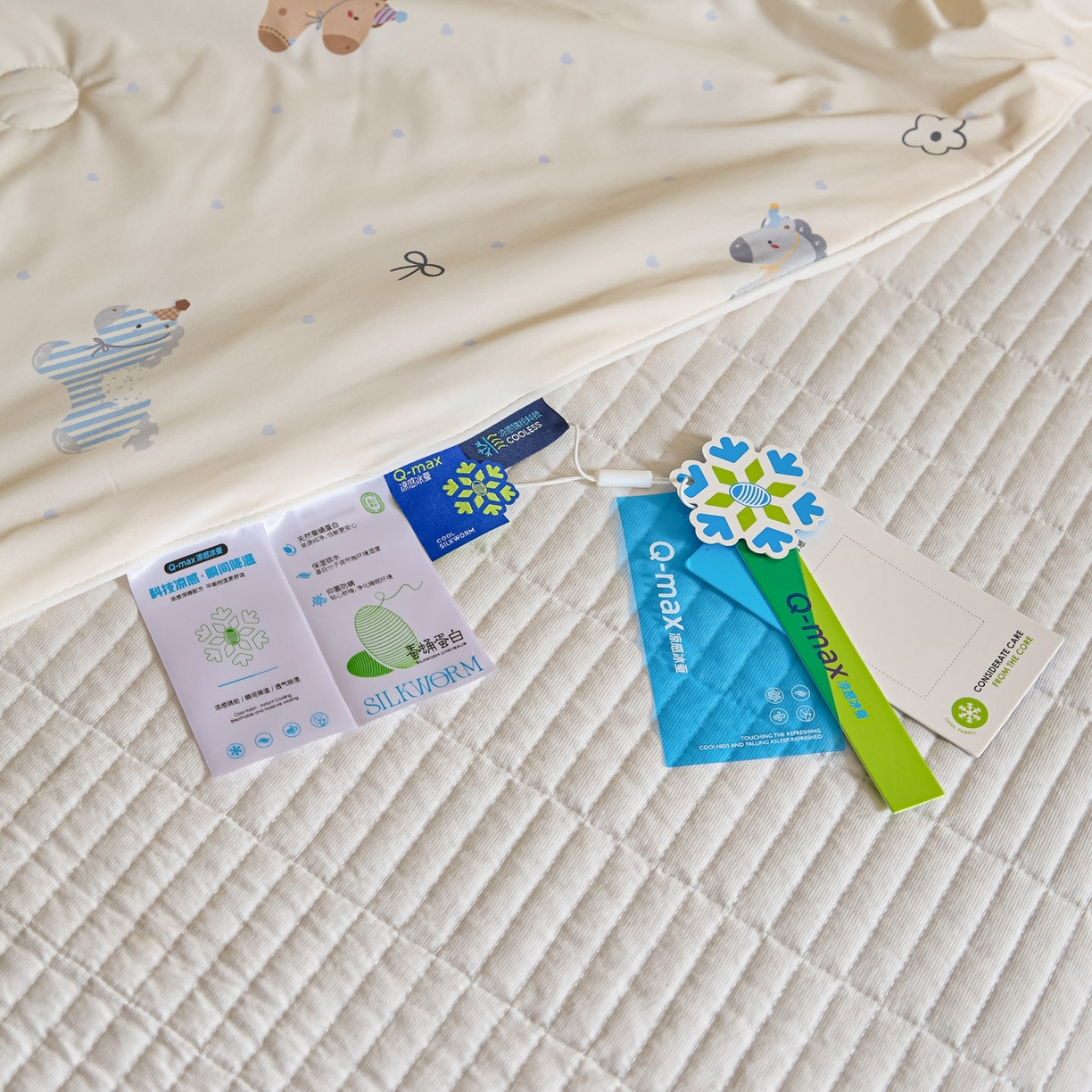 91家纺网 家纺一手货源 找家纺 一加一 2026新款A类凉感冰皮印花冰蚕被夏被夏凉被空调被 欢乐木马