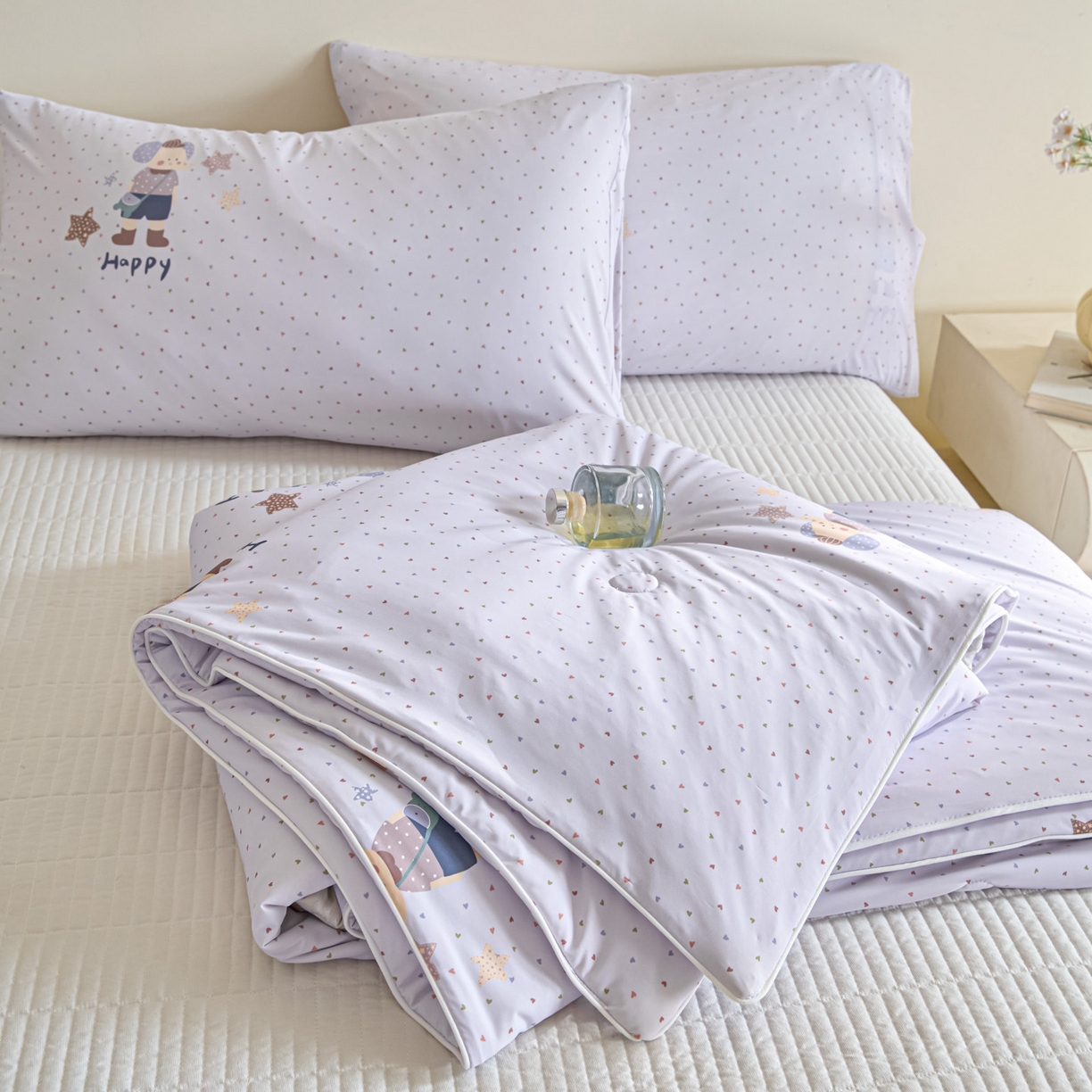 一加一 2026新款A类凉感冰皮印花冰蚕被夏被夏凉被空调被 童心象语