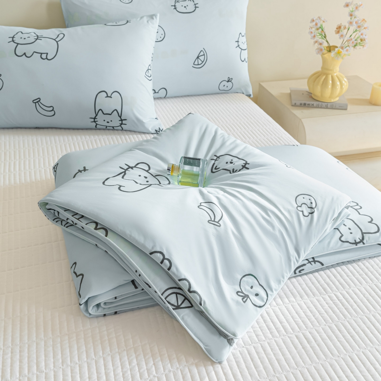 91家纺网 家纺一手货源 找家纺 （总）一加一 2026新款A类凉感冰皮印花冰蚕被夏被夏凉被空调被