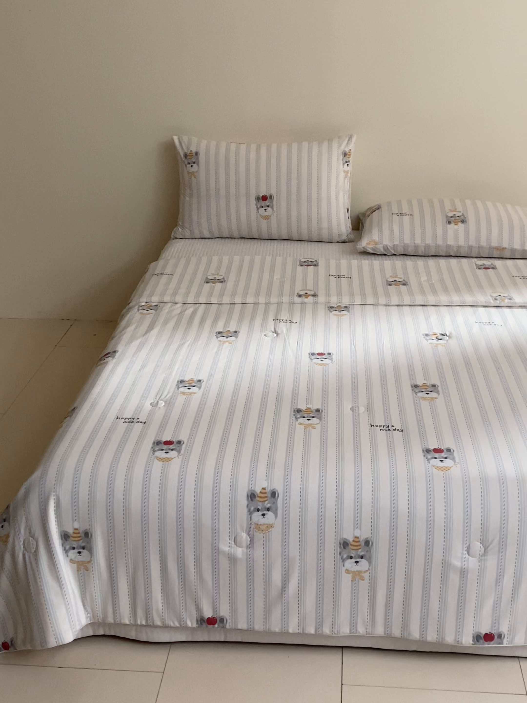 91家纺网 家纺一手货源 找家纺 一加一 2026新款A类凉感冰皮印花冰蚕被夏被夏凉被空调被 元气DOG