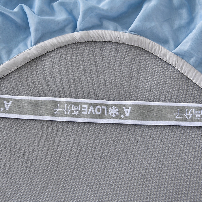 91家纺网 家纺一手货源 找家纺 （总）绒耀家纺 直播新款加厚复合冰豆豆PE高分子凉感丝双面提花凉席三件套双层花边（控价最低139起）