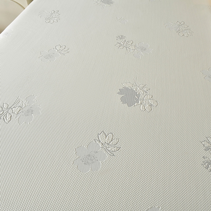 91家纺网 家纺一手货源 找家纺 绒耀家纺 直播新款加厚复合冰豆豆PE高分子凉感丝双面提花凉席三件套双层花边（控价最低139起） 静庭玫瑰-白