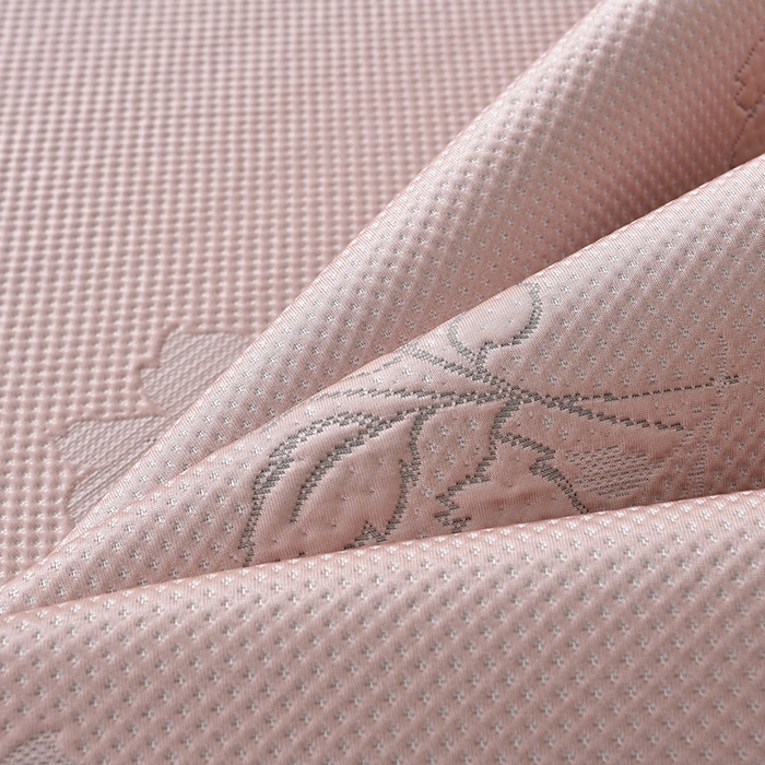 91家纺网 家纺一手货源 找家纺 绒耀家纺 直播新款加厚复合冰豆豆PE高分子凉感丝双面提花凉席三件套双层花边（控价最低139起） 静庭玫瑰-粉