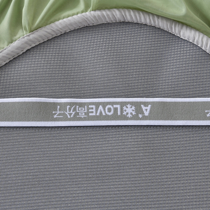 91家纺网 家纺一手货源 找家纺 绒耀家纺 直播新款加厚复合冰豆豆PE高分子凉感丝双面提花凉席三件套双层花边（控价最低139起） 静庭玫瑰-绿