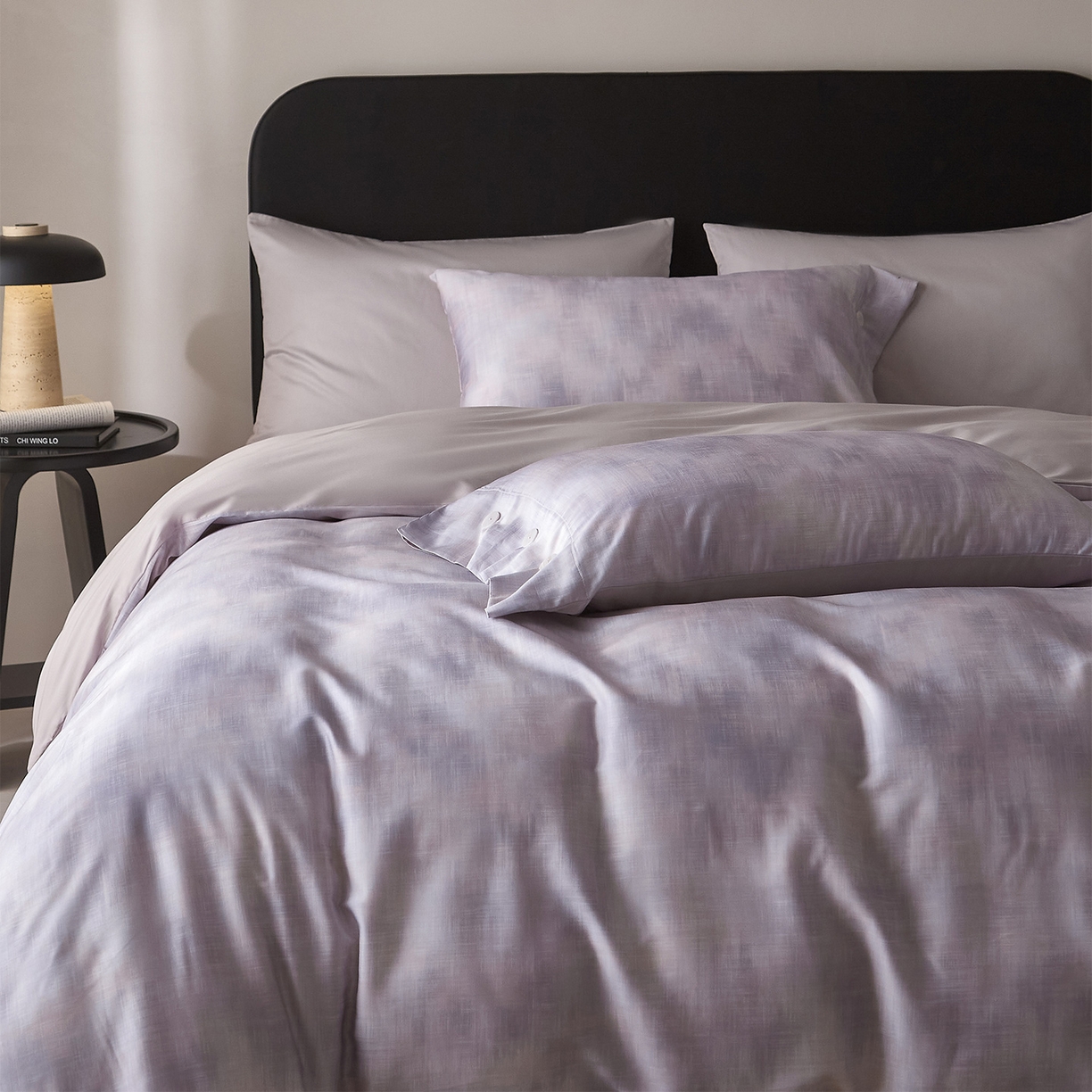 91家纺网 家纺一手货源 找家纺 （总）ONE TWO ONE 121 2026新款100s50支长绒棉纯棉全棉床上用品数码印花四件套纽扣款-墨染江南