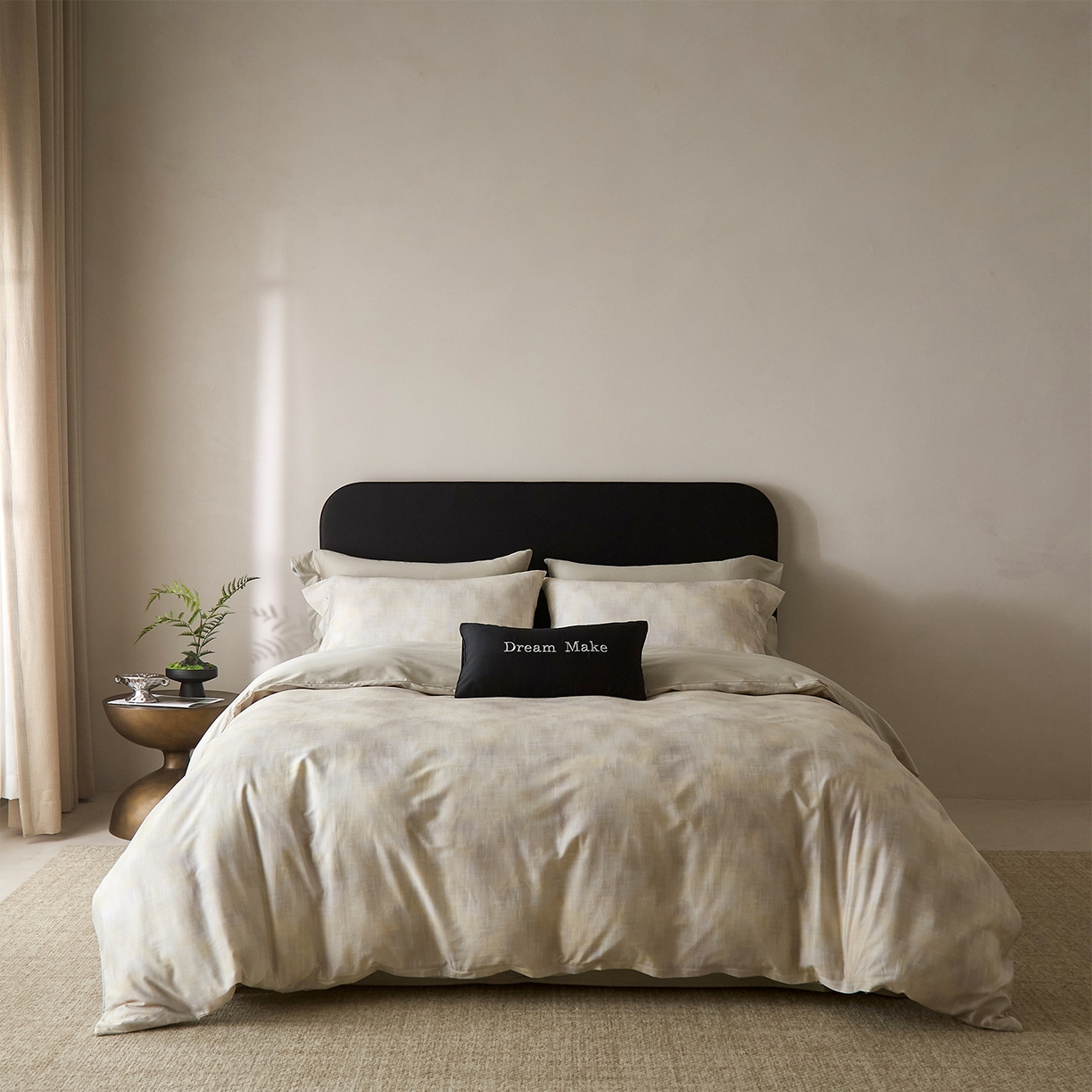 91家纺网 家纺一手货源 找家纺 ONE TWO ONE 121 2026新款100s50支长绒棉纯棉全棉床上用品数码印花四件套纽扣款-墨染江南 墨染江南-晴