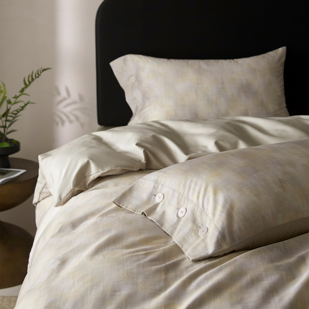 91家纺网 家纺一手货源 找家纺 ONE TWO ONE 121 2026新款100s50支长绒棉纯棉全棉床上用品数码印花四件套纽扣款-墨染江南 墨染江南-晴