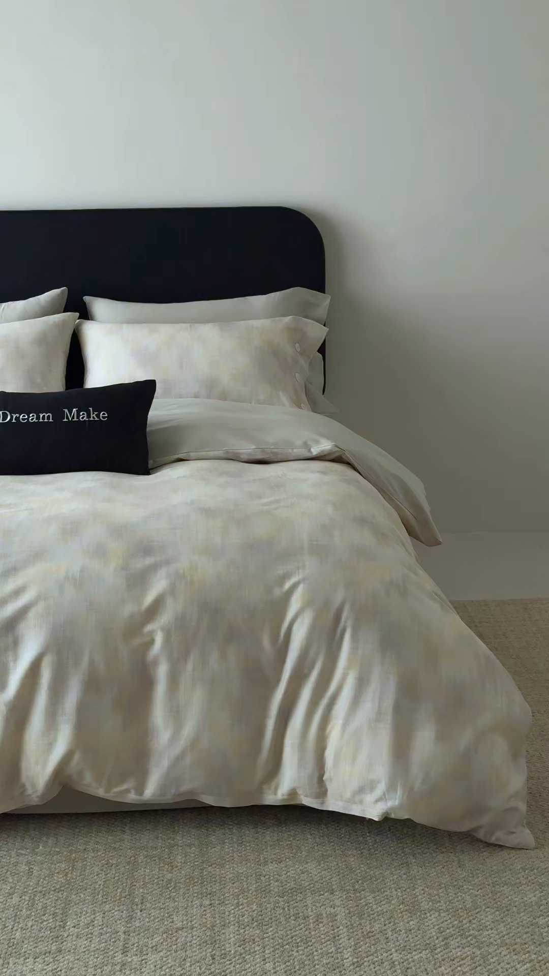 91家纺网 家纺一手货源 找家纺 ONE TWO ONE 121 2026新款100s50支长绒棉纯棉全棉床上用品数码印花四件套纽扣款-墨染江南 墨染江南-晴