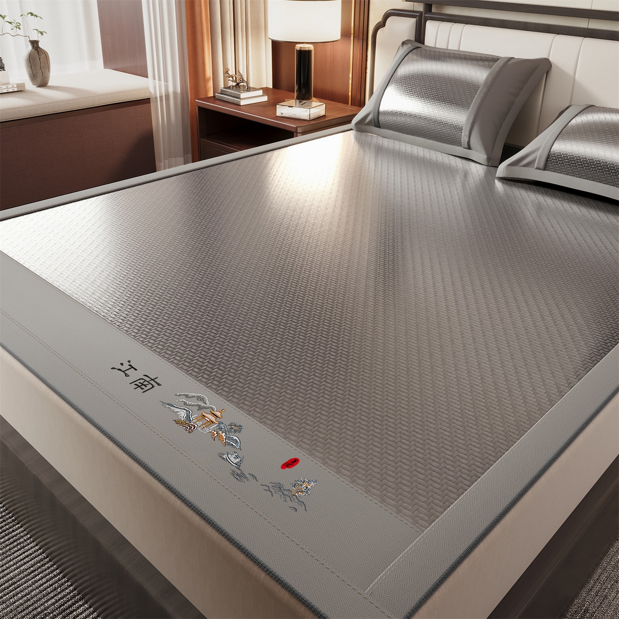 91家纺网 家纺一手货源 找家纺 （总）女子家纺 2026新款PE凉感席床席-江南