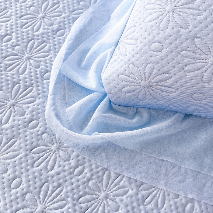 91家纺网 家纺一手货源 找家纺 苏米娜家纺SUMINA 2026新款PE高分子弯边工艺双层花边床裙款凉席三件套-梦幻 梦幻-兰屿