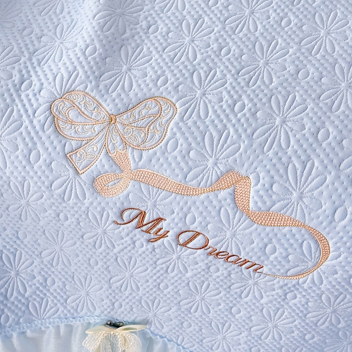 91家纺网 家纺一手货源 找家纺 苏米娜家纺SUMINA 2026新款PE高分子弯边工艺双层花边床裙款凉席三件套-梦幻 梦幻-兰屿