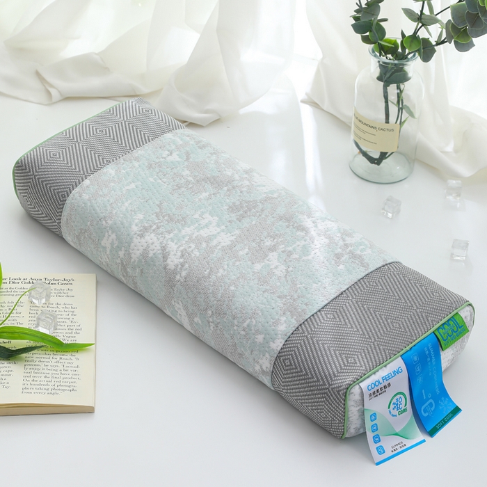 仁宇枕业 2026新款山水画夏凉宫廷枕头荞麦枕头枕芯 山水画夏凉宫廷荞麦枕-绿