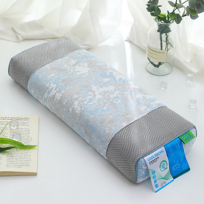 仁宇枕业 2026新款山水画夏凉宫廷枕头荞麦枕头枕芯 山水画夏凉宫廷荞麦枕-蓝