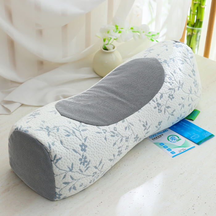 仁宇枕业 2026新款夏凉元宝荞麦枕头枕芯 夏凉元宝护颈荞麦枕-蓝小花