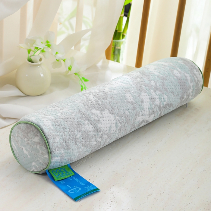 仁宇枕业 2026新款马上有钱圆形糖果护腰护颈枕腰枕头枕夏凉枕头枕芯 山水画圆形糖果枕-绿色