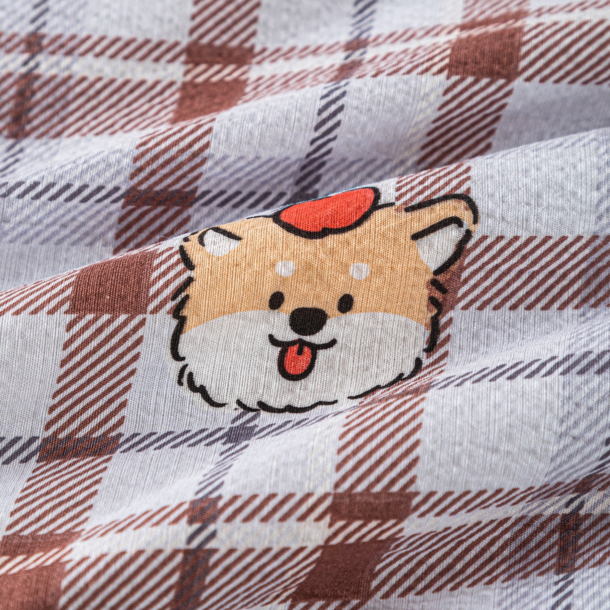 91家纺网 家纺一手货源 找家纺 几禾 2026新款A类云感双层纱夏被木棉皱皱纱棉花被小清新印花夏被夏凉被费尔岛空调被 可可小狗