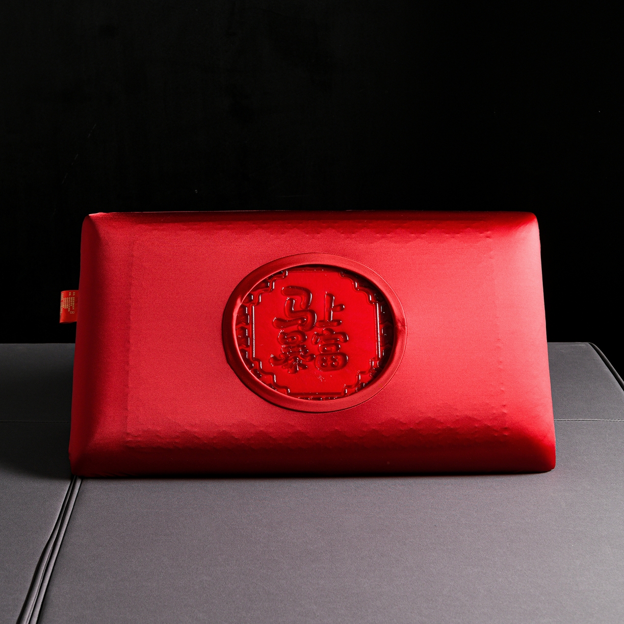 麦哆乐 2026新款马上有钱凝胶大红枕清凉舒适护颈慢回弹枕头枕芯 大红