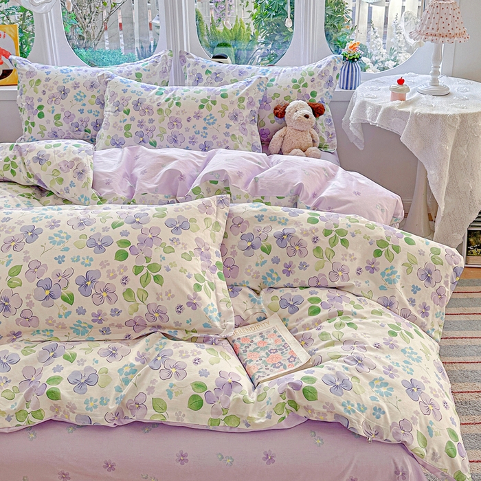 91家纺网 家纺一手货源 找家纺 恩泽家纺 2026新款13372ins全棉印花四件套单品系列-四件套 洛香