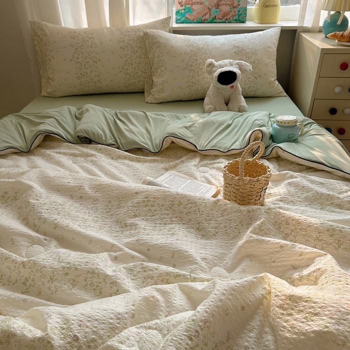 91家纺网 家纺一手货源 找家纺 （总）初念 2026新款泡芙纱单夏被凉糖系列（凉而不冰的触感，清凉与柔软兼得）