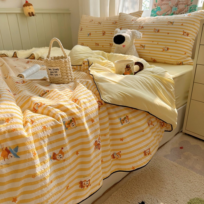 91家纺网 家纺一手货源 找家纺 初念 2026新款泡芙纱单夏被凉糖系列（凉而不冰的触感，清凉与柔软兼得） 凉糖-魔法星星