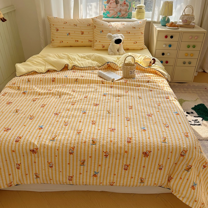 91家纺网 家纺一手货源 找家纺 初念 2026新款泡芙纱单夏被凉糖系列（凉而不冰的触感，清凉与柔软兼得） 凉糖-魔法星星