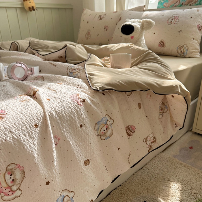 91家纺网 家纺一手货源 找家纺 初念 2026新款泡芙纱单夏被凉糖系列（凉而不冰的触感，清凉与柔软兼得） 凉糖-甜品萌宠