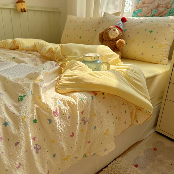 91家纺网 家纺一手货源 找家纺 初念 2026新款泡芙纱单夏被凉糖系列（凉而不冰的触感，清凉与柔软兼得） 凉糖-摇摇木马