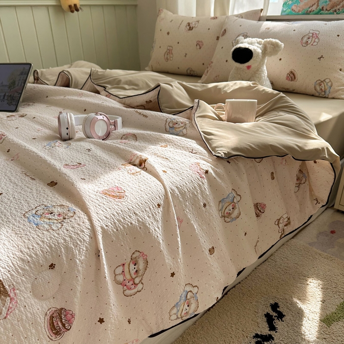 91家纺网 家纺一手货源 找家纺 初念 2026新款泡芙纱单夏被凉糖系列（凉而不冰的触感，清凉与柔软兼得） 凉糖-甜品萌宠