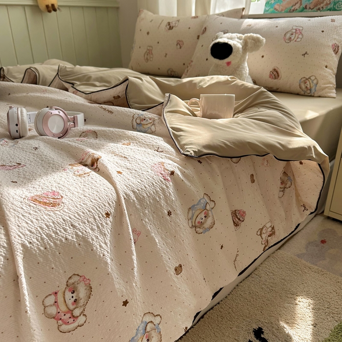 91家纺网 家纺一手货源 找家纺 初念 2026新款泡芙纱单夏被凉糖系列（凉而不冰的触感，清凉与柔软兼得） 凉糖-甜品萌宠